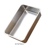 Anti-Splash Stainless Steel Cat Litter Box Easy to Clean Stainless Steel Litter Box Scatter Control Uncovered Top Cat Potty Long-Lasting