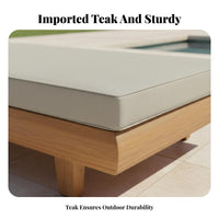 Chinese design 4-Piece Conversation Set Weather-Resistant Outdoor Furniture sturdy Wood Frame Patio Seating Thick seat pads for Villa Owners, Garden Lovers, Courtyard, Backyard, waterfront, Porch