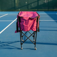 Folding Ball Storage Cart Foldable Rolling Ball Storage Cart Wheeled Athletic Gear Organizer with Wheels for Coaches, Tennis Athletes, Court-Side