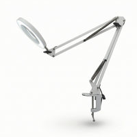 Clamp-on Magnifying Lamp LED Desk Magnifying Lamp Desk Magnifier with Light Dimmable for Crafters, Crafting, Repair Tasks
