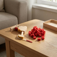 Dense Soft Fuzzy Felt Cube Matte Red Felt Cube Thick
