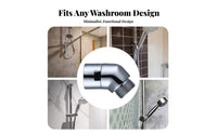 Universal 1/2-inch/2 Fit 145 Degree Shower Angle Adapter Chrome Plated Solid Brass Shower Elbow Rotatable Design