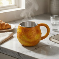 Raised Texture Ceramic Mug One Handle Textured Mug