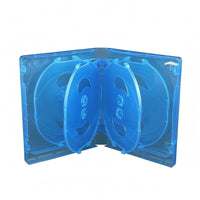 Translucent 10-Disc Storage Case Hard Plastic High-Definition Disc Case Hinged Spine Two Tray