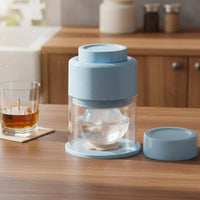 Slow-Melting Whiskey Ice Ball Mold Easy Release Silicone Ice Ball Mold Stackable Design Lid Included for Enthusiasts, Parties