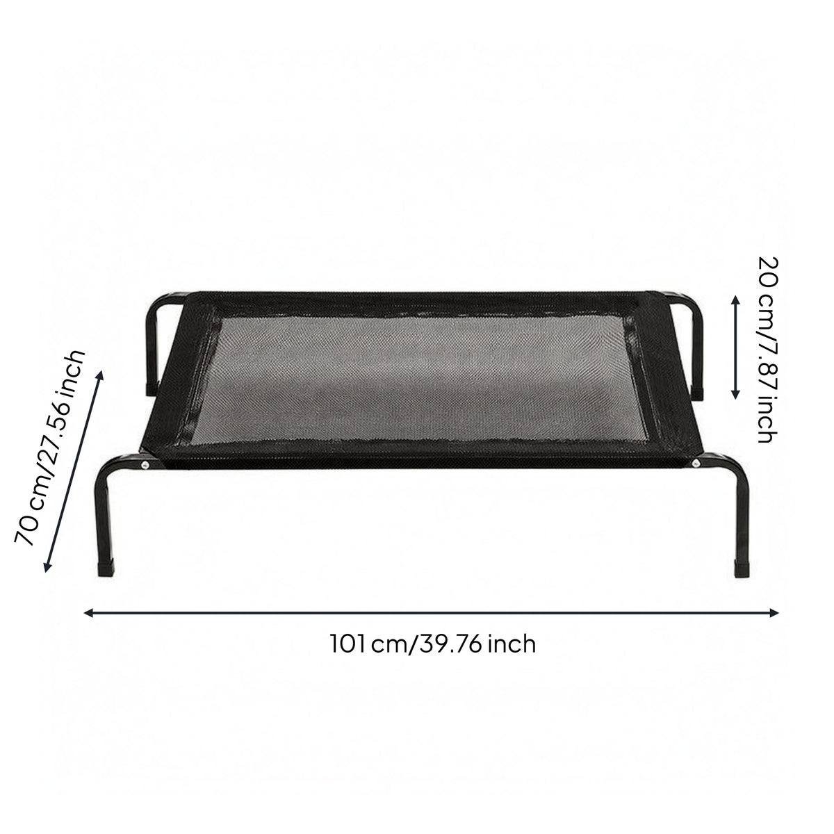 Curved Legs Elevated Pet Cot Rounded Corners Raised Pet Cot Cooling Comfort Elevated Dog Bed Portable for Dogs