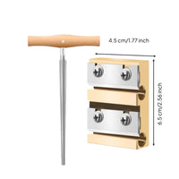 2 Pieces Peg Shaper Tapered Violin Peg Reamer Shaper with Wooden Handle Precision Lutherie Tool Manual for Luthiers