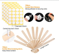 Candle-Wick Metal Candle Wick Fixing Label Wooden Candle Wick Holder Candle Centering Device Sticker
