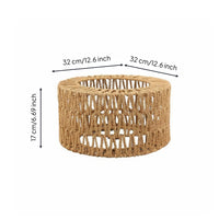 Handmade Braided Overhead Shade Rustic Woven Lampshade Textured Rattan Lampshade