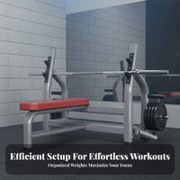 Safety Spotter Arms Standard Bench Press Commercial Grade Barbell Workout Bench Heavy Duty Construction Home Gym Equipment Thick Padded Cushion for Weightlifters, Bodybuilders, Fitness Enthusiasts