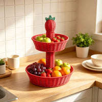 Ins Style Multi-layer PP Rattan Fruit Basket