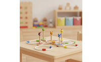 Wooden Rings Toss Game Colorful Creature Hoop Toss Cartoon for Preschoolers, Young Children, Playroom, Classroom, Backyard