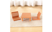 3 Pieces Dollhouse Furniture with Table and Chairs Compact Dollhouse Table and Chair Set Unique for Hobbyists, Collectors