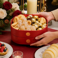 Red Wedding Candy and Snack Tray Set for Festive Occasions