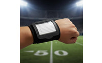 Double-Page Design Folding Coach Manual Wristband Easy Accessible Football Wrist Coach Secure Hook-and-Loop Fastener Closure Football Play Wristband Transparent Window for Players, Coaches, Game Day, Training