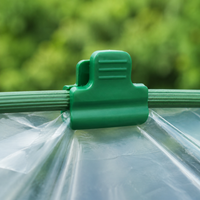 Tomato Greenhouse Fiberglass, Foil Tunnel for Raised Bed, 43cm Coated Rods, Small Greenhouse for Heat-Loving Plants