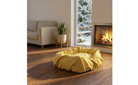 Slip-on Washable Pet Cushion Cover Shielding Dog Bed Slipcover Soft Bedding Wrap-Around Style for Living Room