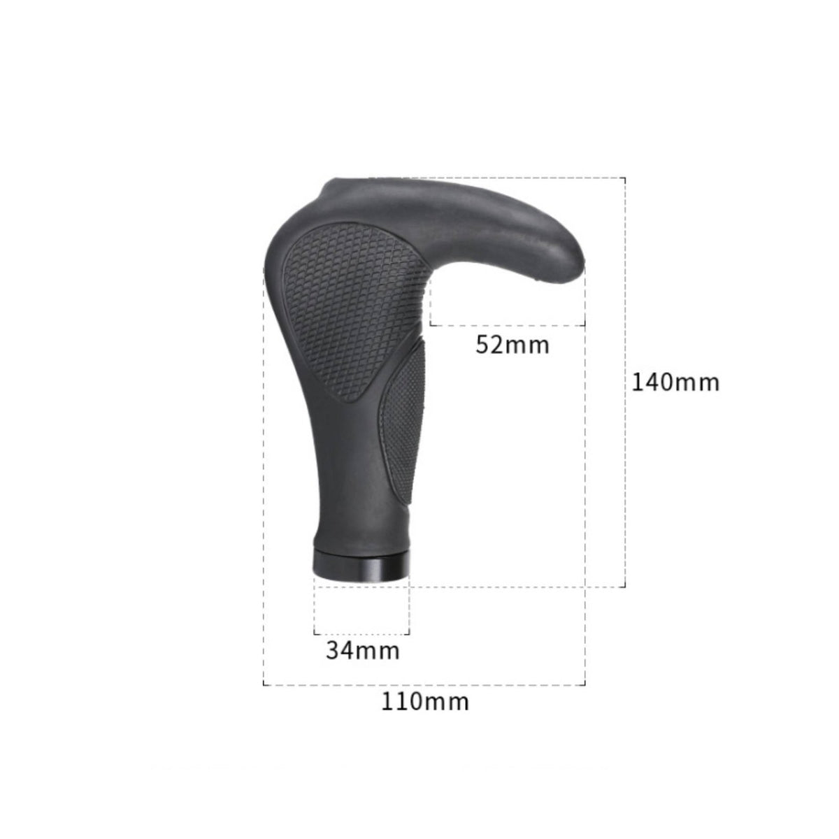 2 Pieces Anti-Slip Mountain Bike Handle Grip Wear-Resistant Mountain Bike Hand Grips Shock Absorbing Lock-on Handlebar Grip for Mountain Bikers, Commuters, Trail Riding, Long-Distance Cycling
