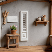 Mini European Window Panel Frame Realistic Design Miniature Decor Easy to Use