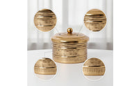 Lidded Decorative Jar Compact Storage Jar with Lid Long Aluminum Container with Lid for Dresser