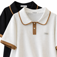 Womens T Shirts Short Sleeve Button Front for Business Casual, Ladies Golf Tops with 95% Material, Plus Size up to 7XL