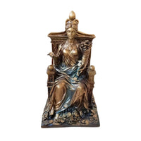 Deity Figurine with Throne Tabletop Deity Figurine Mother Terra Statue Freestanding Decor Sculpted for Collectors, Bookshelf