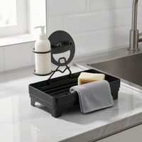 Kitchen Sink Organizer with Drain Spout Self-Draining Kitchen Sink Organizer Countertop