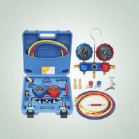 Gauge Set with Storage Case Accurate Gauge Set with Case Shock-Resistant Tool Kit for Air-Conditioning Service