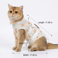Cat Neutering Suit, Breathable Post Surgery Clothing with Tie Closure, Full Body Recovery Wear for After Surgery