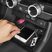 ABS Plastic Vehicle Civic Middle Console Box Easy to Install Dashboard Storage Box Removable Rubber Pads