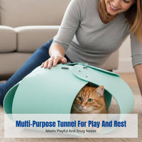 Flower-Shaped Feline Tunnel Year-Round Use Pet Bed Detachable Design Easy to Clean for Felines, Kittens, Indoors, Living Room
