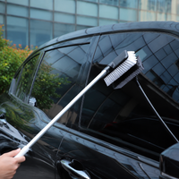Aluminium Alloy Car Wash Brush 122cm Long Handle Soft Bristle Car Cleaning Brush