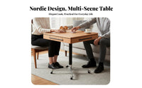Space-Saving Design Wheeled elevatingTop Game Table Adjustable Bedside Desk Multi-Function Stand for Apartment Dwellers, Remote Workers, Homeowners, Small Spaces, Living Room, Home Office