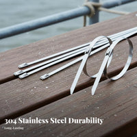 Stainless Steel Wire Tie High Temperature Resistant Automatic-Locking Metal Tie Metal Banding Strap Rust Resistant Bundling