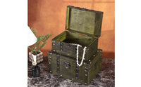Vintage Wooden Chest with Lock Secure Wooden Storage Chest with Hinged Lid Classic Keepsake Box  for Dresser