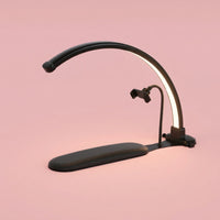 Arc-Shaped Nail Lamp with Phone Holder Shadow-Shadowless Crescent Nail Lamp Manicure Light Shadowless High CRI for Manicurists