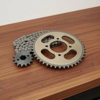 Motorcycle Chain and Sprocket Set High Tensile Strength Motorcycle Drive Chain Sprocket Kit for DIY Enthusiasts