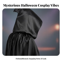 Halloween Tcloaked Long Hooded Cloak Unisex Full-Length Tie-Neck Mantle adaptable Accessory Costume Cape for Children, actors, Cosplayers, Stage Performances, Theatrical Productions, Cosplay Conventions, historical festival Faires