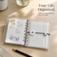 Transparent M5 3-Fold Loose-Leaf Planner with Card Storage
