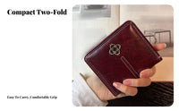 women's Short Wallet Vintage Design women's Bifold Wallet Snap Closure Compact Card Holder Purse for Students, Commuters, Daily Use, Travel, Shopping