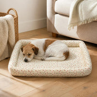 All-Season Washable Floral Pet Bed for Small to Medium Dogs