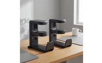 2 Pieces Clamp-on Headphone Stand Rotating Headset Stand Adjustable Headphone Holder for Gaming Hobbyists, Gaming Setups