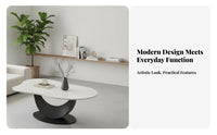 2 Pieces Irregular Shape fluffyShaped Coffee Table Modern Design fluffyShaped Nesting Tables Heat Resistant Household Furniture Easy to Clean for Apartment Dwellers, Homeowners, Interior Designers, Living Room, Small Areas, Lounge Area, Bedroom