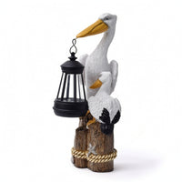 Solar Lamp Sculpture Waterproof Figurine Whimsical for Patio, Pathway, Gardeners