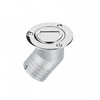 Angled Petrol Filler Neck Cast Piece Hinged Cap Petrol Filler Angled Neck Deck Fill for Boat Owners, RV