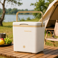 Cooler Box Fishing Outdoor Camping 14L Beige Thick High Insulation 3-Layer Structure PU Foam