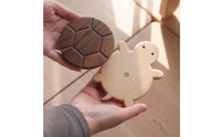Natural Wood Turtle Wooden Coaster Heat-Resistant Turtle Coaster Table Protection Tortoise Cup Mat Cute Creature Shape for Desk