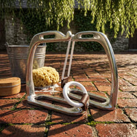 Peacock Stirrups Curved Stirrups Shiny Foot Support for Riders