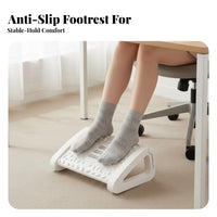 Adjustable beneath-desk Footrest Improves Posture Foot assistance Non-Slip Bottom Massage Surface for players