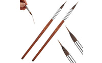 2 Pieces Extra Fine Detail Brush Precision Precision Fine Tip Paint Brush Slender Handle